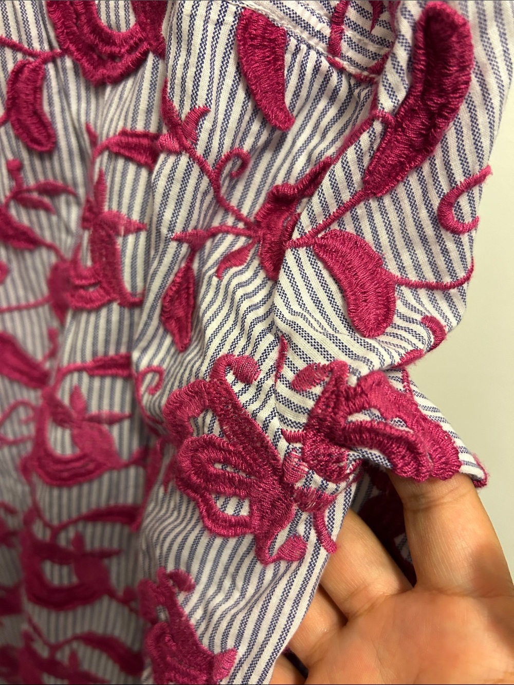 Anthropologie Picro Pink Floral Button-Down Shirt - Picture 10 of 12